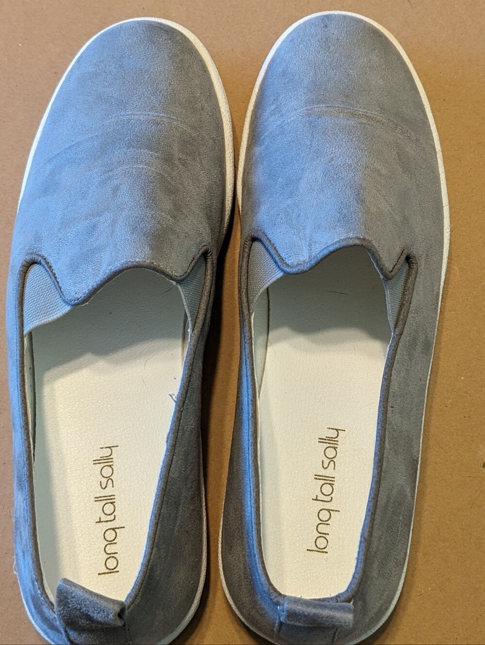 long tall sally Women's Slip-On Loafers in Grey
